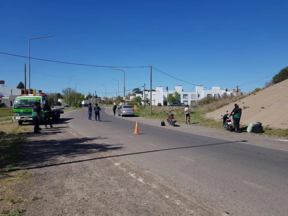 Redada en la bajada del puente Villarino con tres motos secuestradas