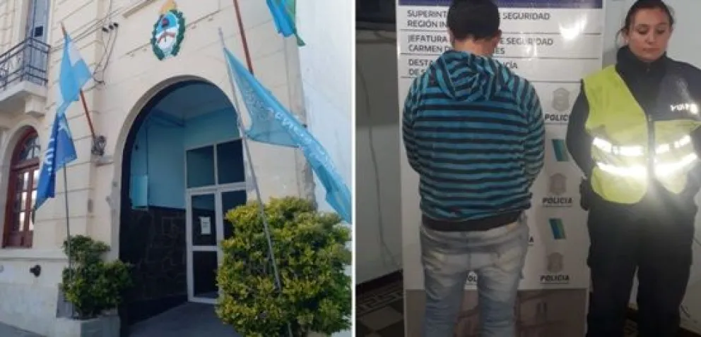 No tenía los papeles del auto, se fugó de un control y al ser detenido agredió al personal policial