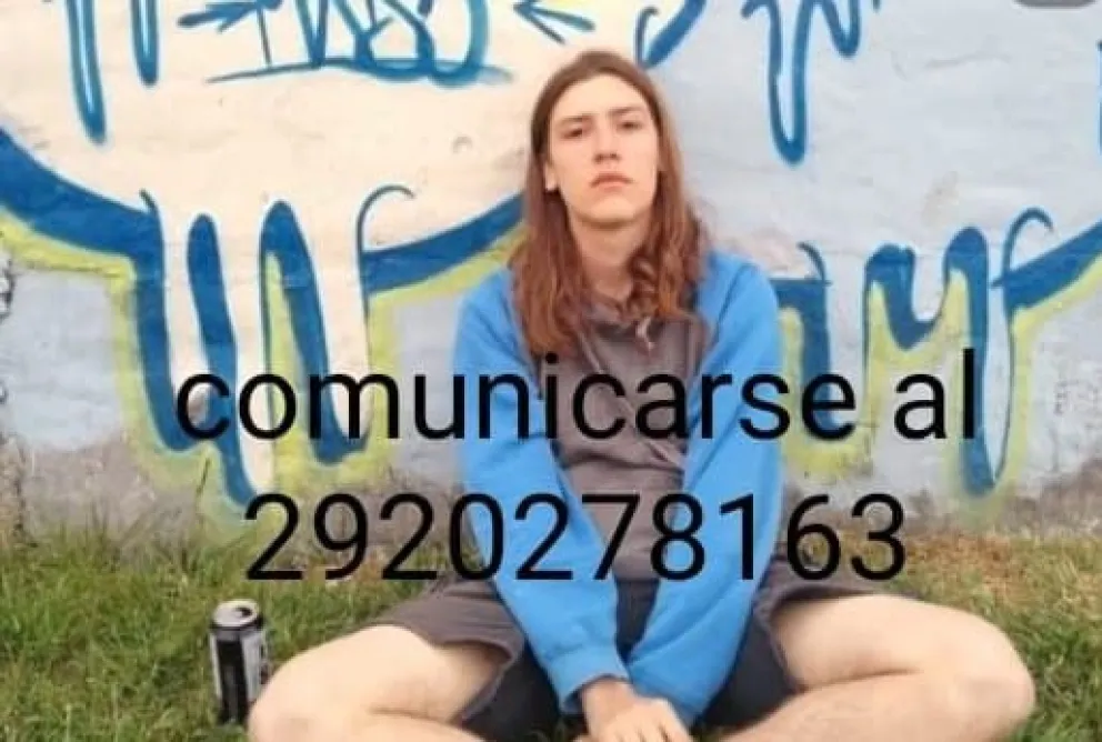 Buscan en forma desesperada a un joven viedmense