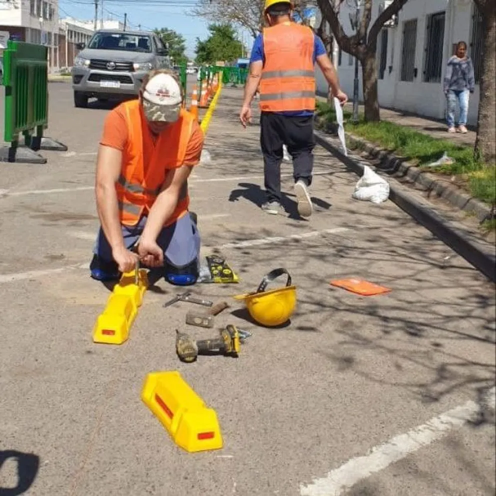 Ya se construyen las ciclovías en el centro de la ciudad