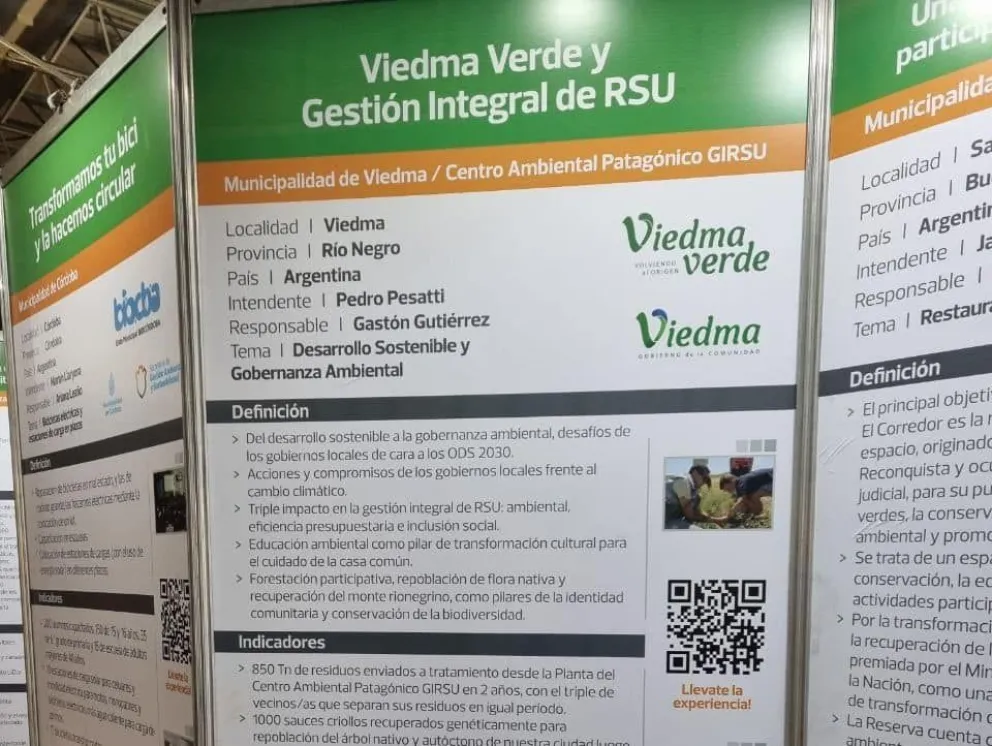 Viedma fue reconocida internacionalmente por sus políticas verdes
