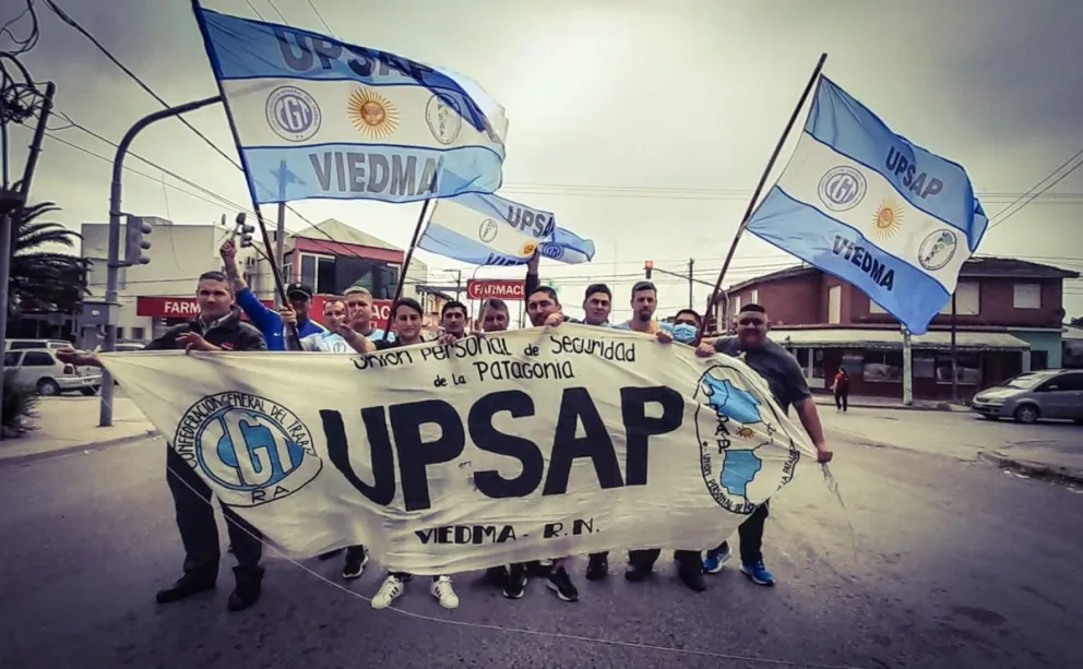 Trabajadores de seguridad privada están de protesta 