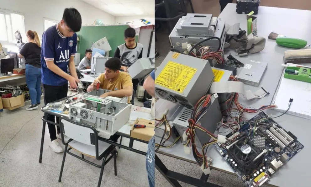  Hacer escuela: Los alumnos reciclan computadoras y las regalan