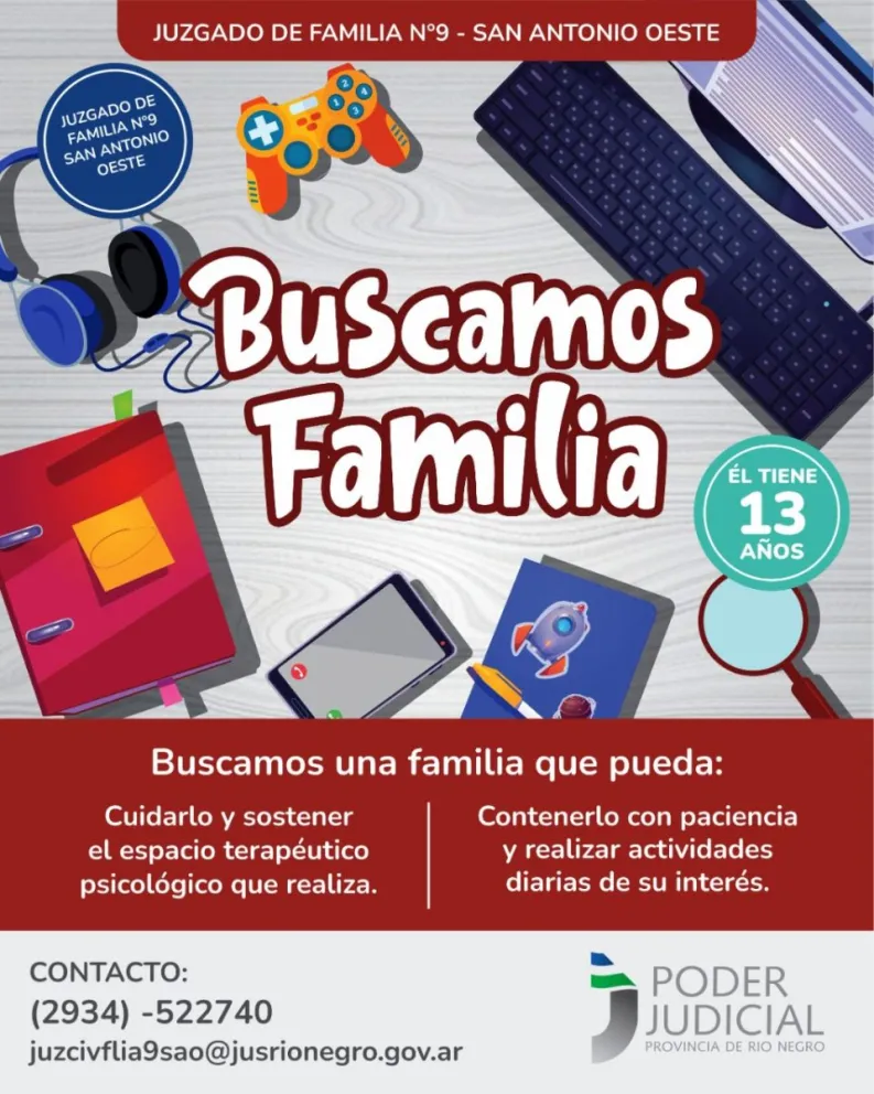 Convocatoria a familias de todo el país para adoptar un adolescente de 13 de San Antonio