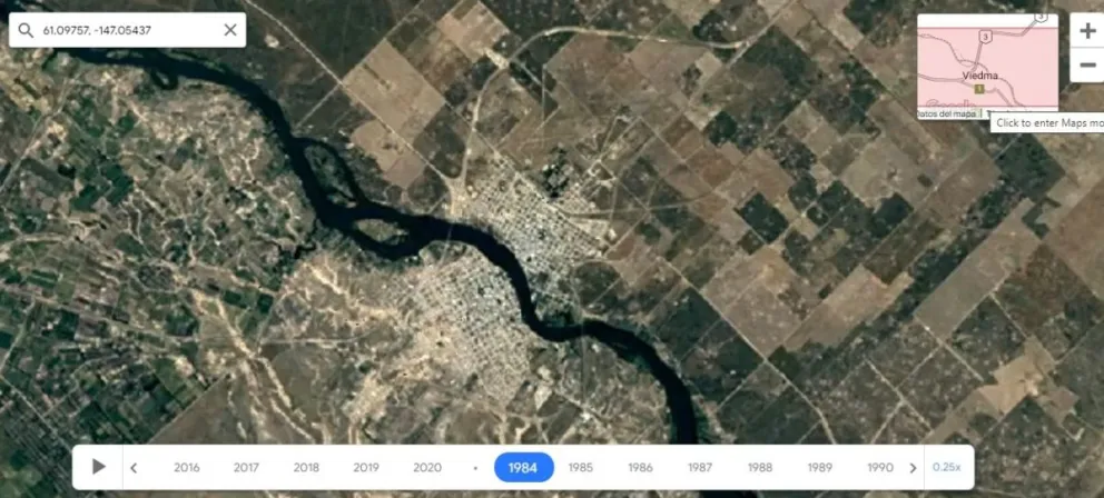 Mira cómo ha cambiado Viedma entre 1984 y la actualidad
