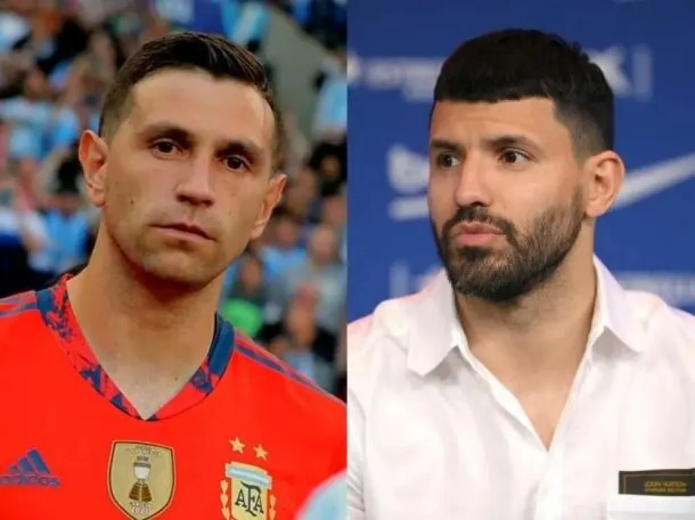 ¿Qué dijo?: el Kun reveló que pensó del Dibu Martínez cuando lo conoció