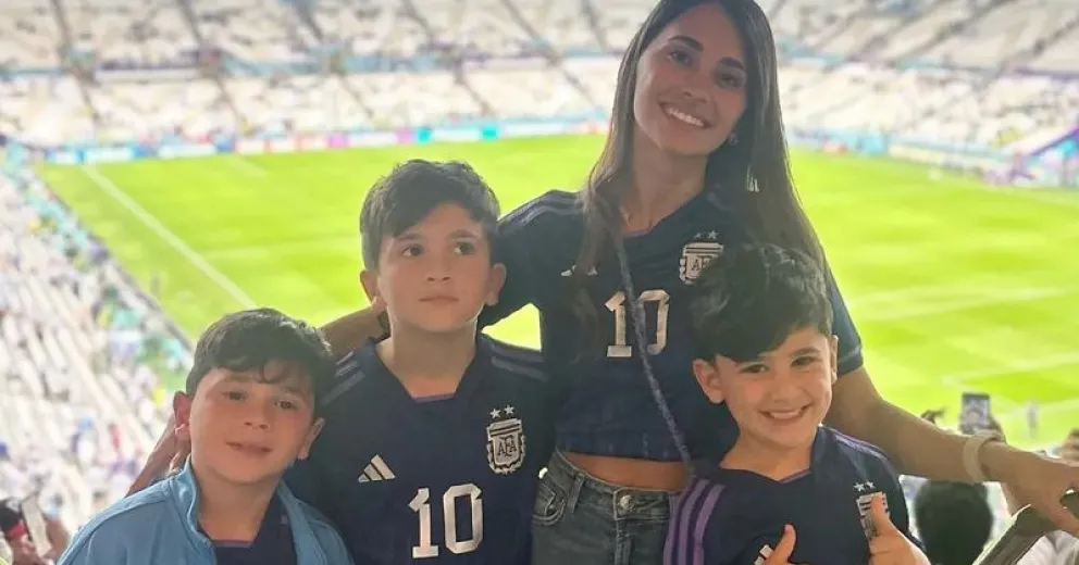 Las impresionantes imágenes de Mateo, Thiago y Ciro Messi tras pasar a la final del Mundial de Qatar