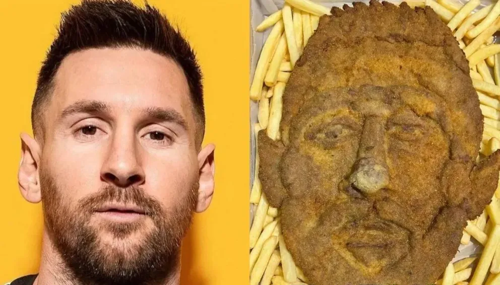 "Milamessi": un restaurante creó una milanesa con la cara de Lionel Messi