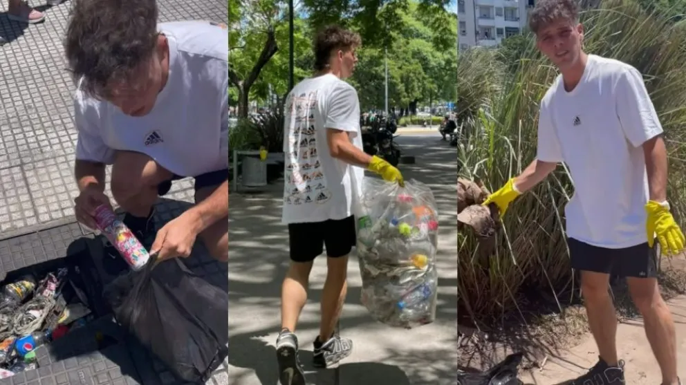 Santi Maratea fue al Obelisco a limpiar tras los festejos: “El que quiere venir, que venga”