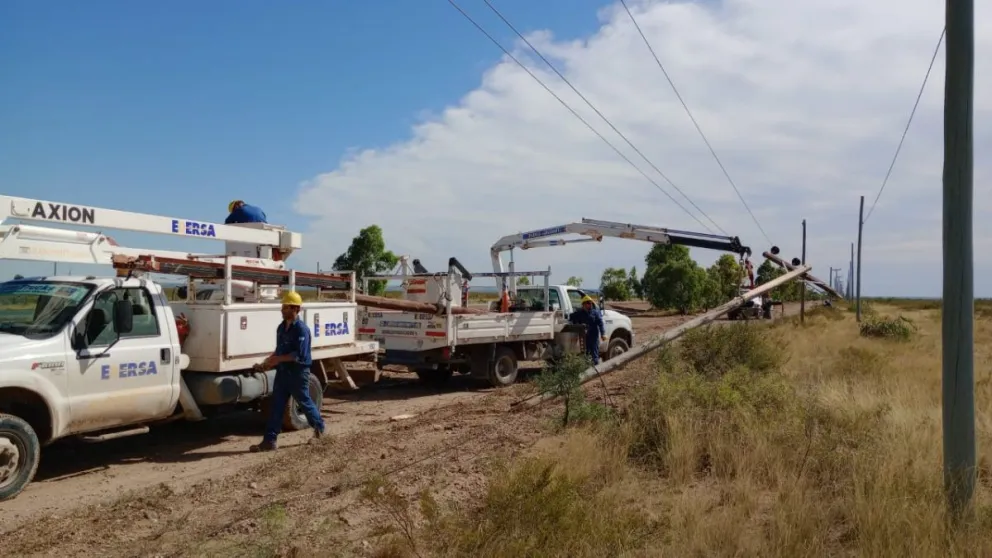 EdERSA trabaja desde ayer para reparar los daños del temporal en la zona Atlántica