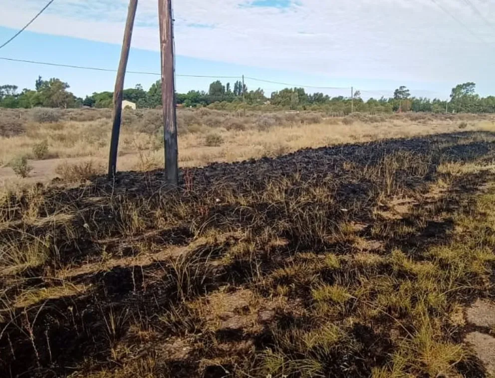 Susto por un incendio en la ruta provincial N° 1 en dirección a El Cóndor