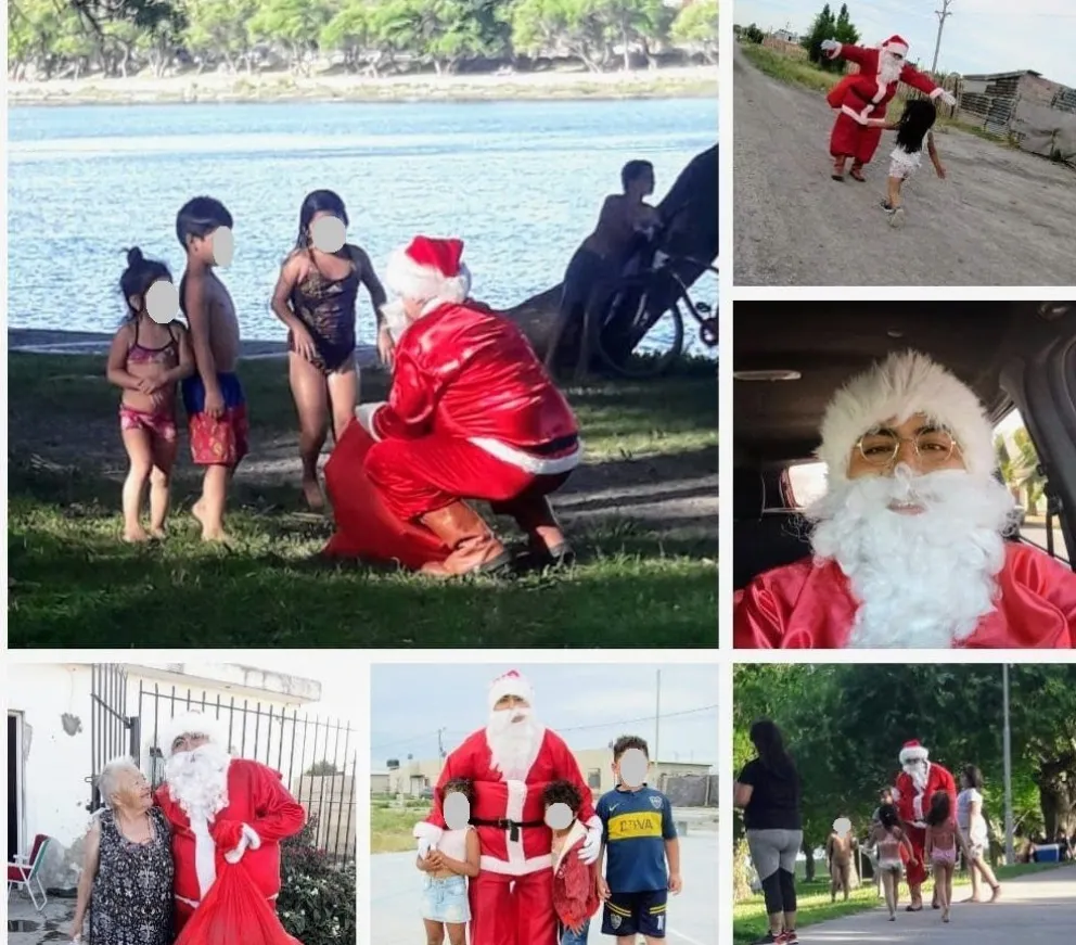 Papá Noel pasó por Viedma: entregó golosinas y se llevó miles de sonrisas