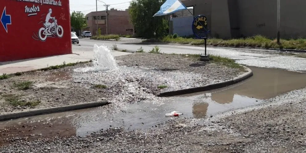 Agua sin control en Viedma: en algunos barrios se desperdicia y en otros escasea