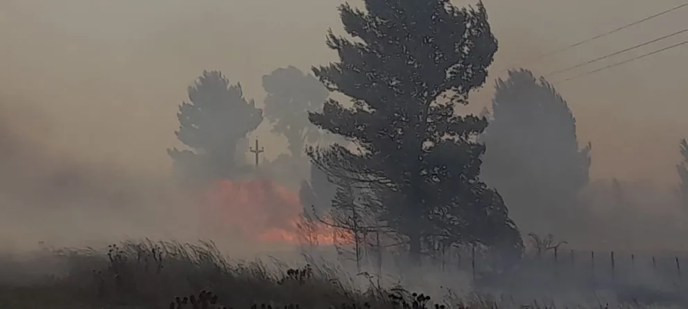 Se produjo un feroz un incendio en campos a la altura de La Maroma 