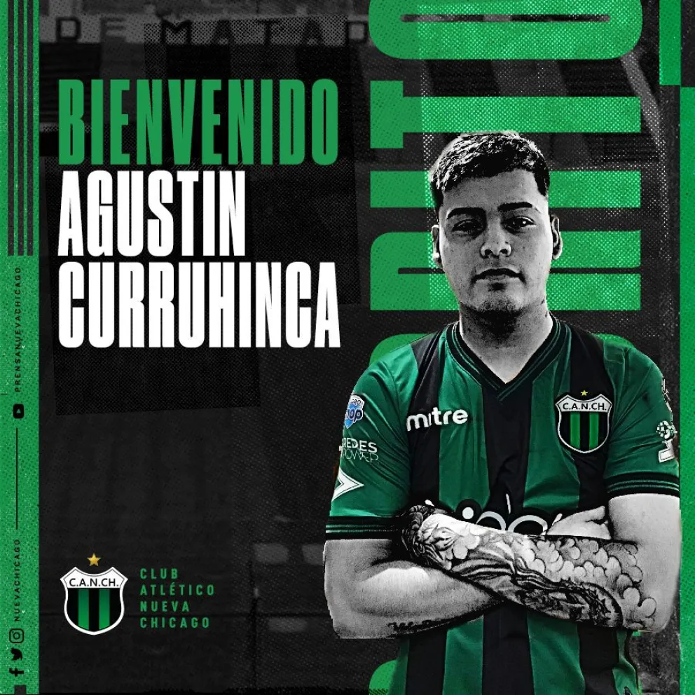 El futbolista viedmense Agustín Curruhinca firmó su contrato con Nueva Chicago