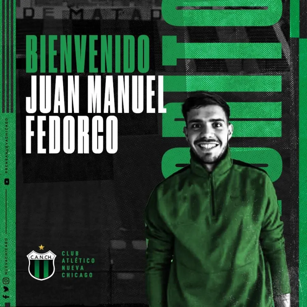 Juan Manuel Fedorco es jugador de Nueva Chicago