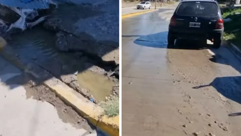 Impresionante pérdida de aguas servidas en Patagones: denuncian que todo termina en el río 