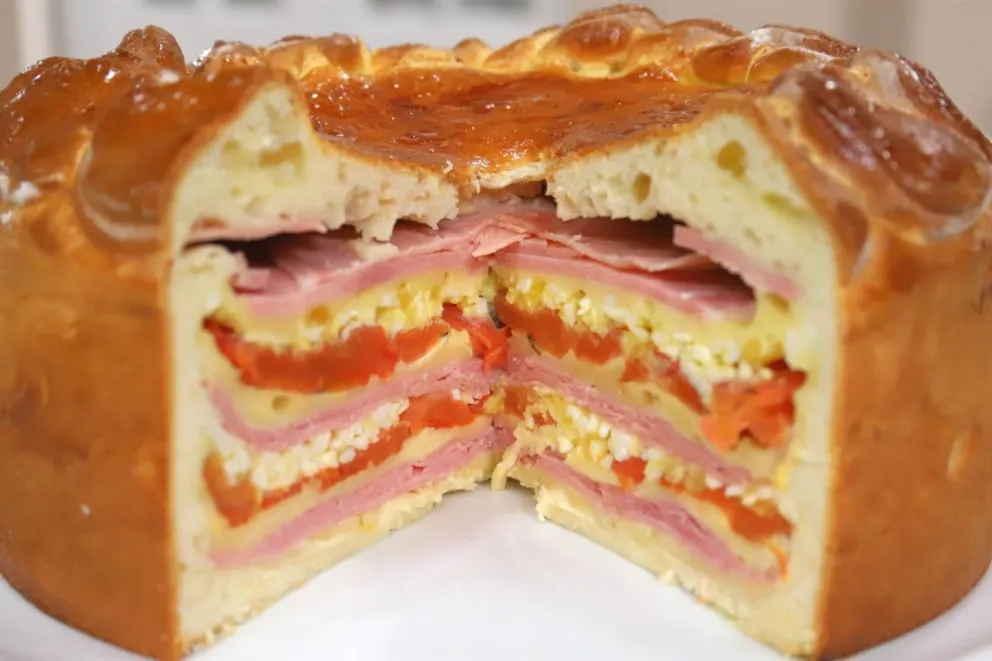 Un almuerzo original: torta de ricota y jamón con hierbas