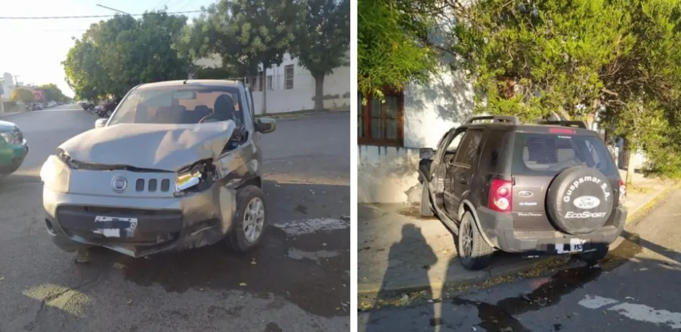 Choque y milagro en Álvaro Barros y Alem: uno de los rodados se subió a la vereda y pegó contra una casa