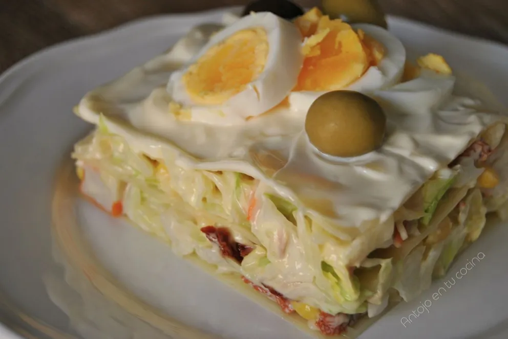 Lasaña fría de verano, una comida deliciosa, fácil y sin cocción 