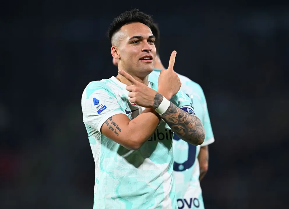Doblete de Lautaro  para la victoria del Inter que quiere cortar la distancia con el liderando
