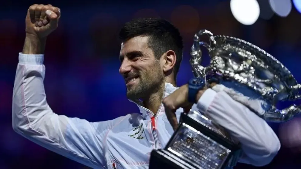Djokovic, un argentino más: su festejo tras ganar en el Australia Open cantando “Muchachos”