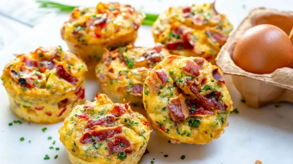 Para un brunch de fin de semana: muffins de huevo súper fáciles 