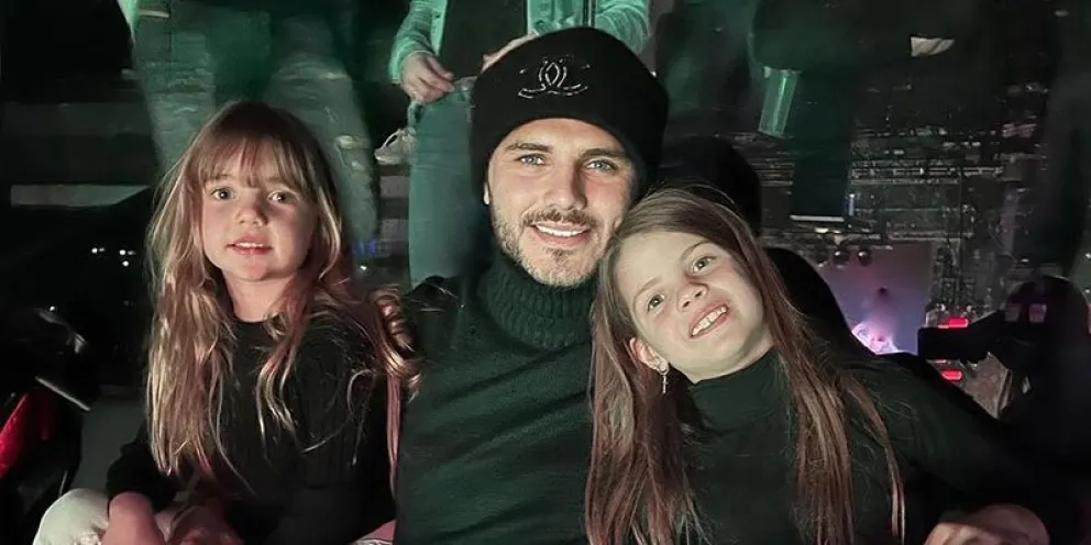 El saludo oculto que tiene Mauro Icardi con sus hijas lejos de Wanda