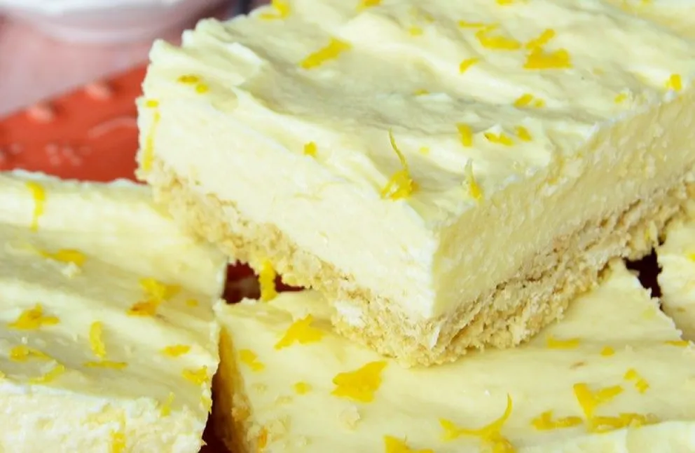 Cuadraditos de limón faciles de hacer y sin azúcar