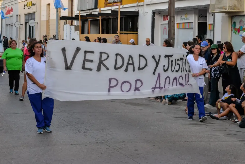 Recordaron a Agostina Jalabert en el Desfile del 7 de Marzo