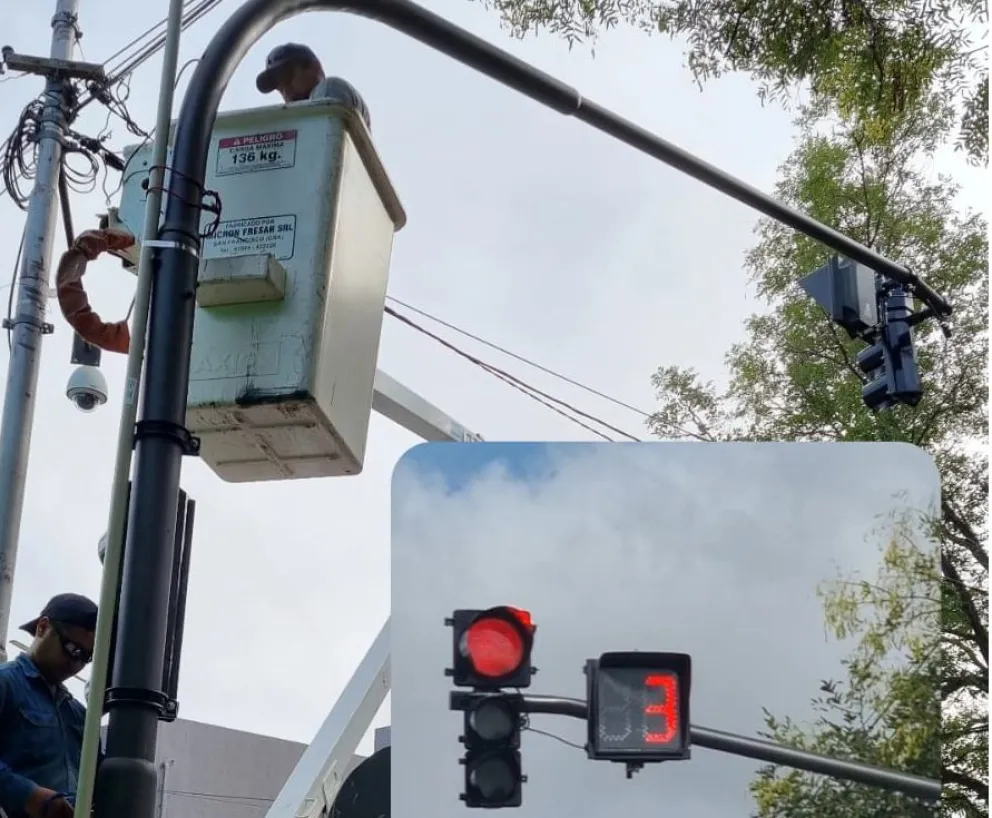 La onda verde de semáforos ya cubre el eje San Martín-Rivadavia en Viedma