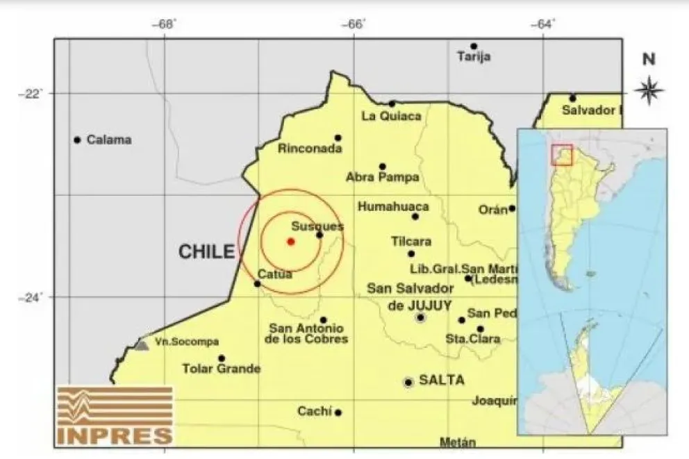 Un sismo de 6,4 grados hizo sonar las alarmas de los celulares en Jujuy
