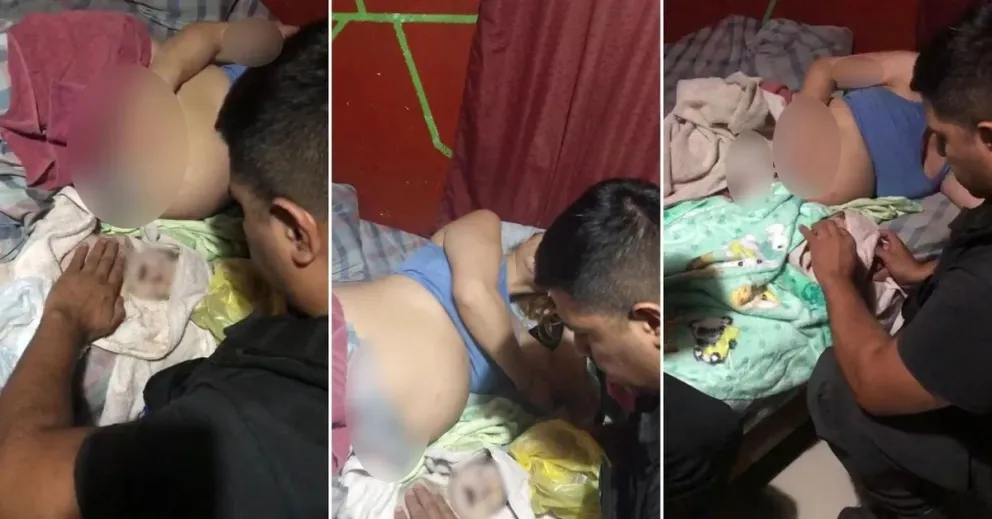 VIDEO: en 90 segundos, un policía le salvó la vida a un bebé que nació sin signos vitales