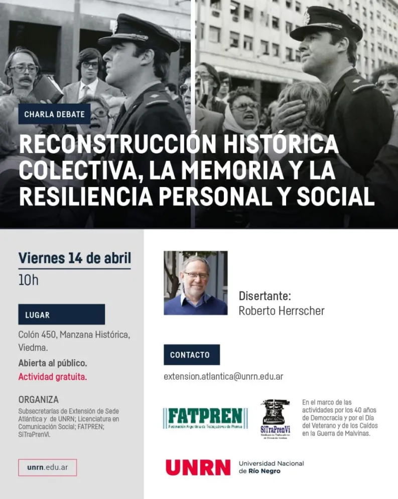 Taller sobre narración y memoria colectiva en Viedma, con destacado periodista