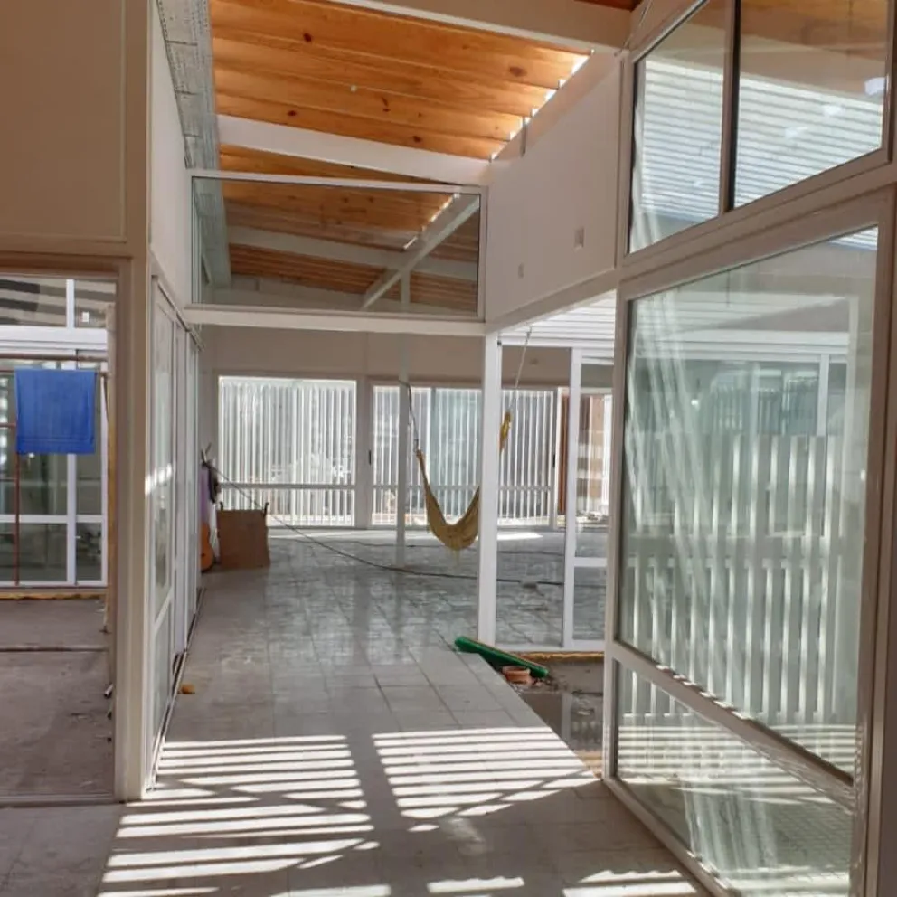 Avance del Centro de Desarrollo Infantil en el barrio Lavalle de Viedma