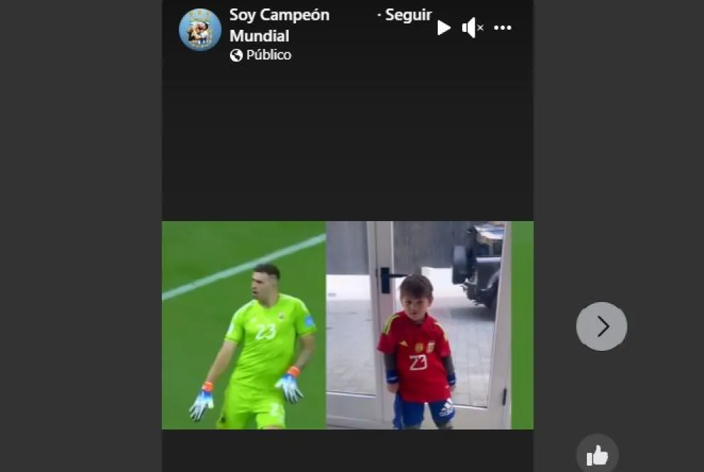 Se hizo viral: el Dibu Martínez compartió una historia de la fanpage creada por un viedmense