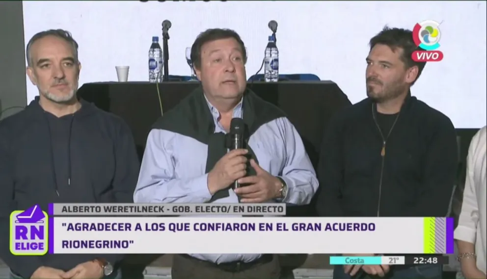 Amplio triunfo de Weretilneck en toda la provincia 