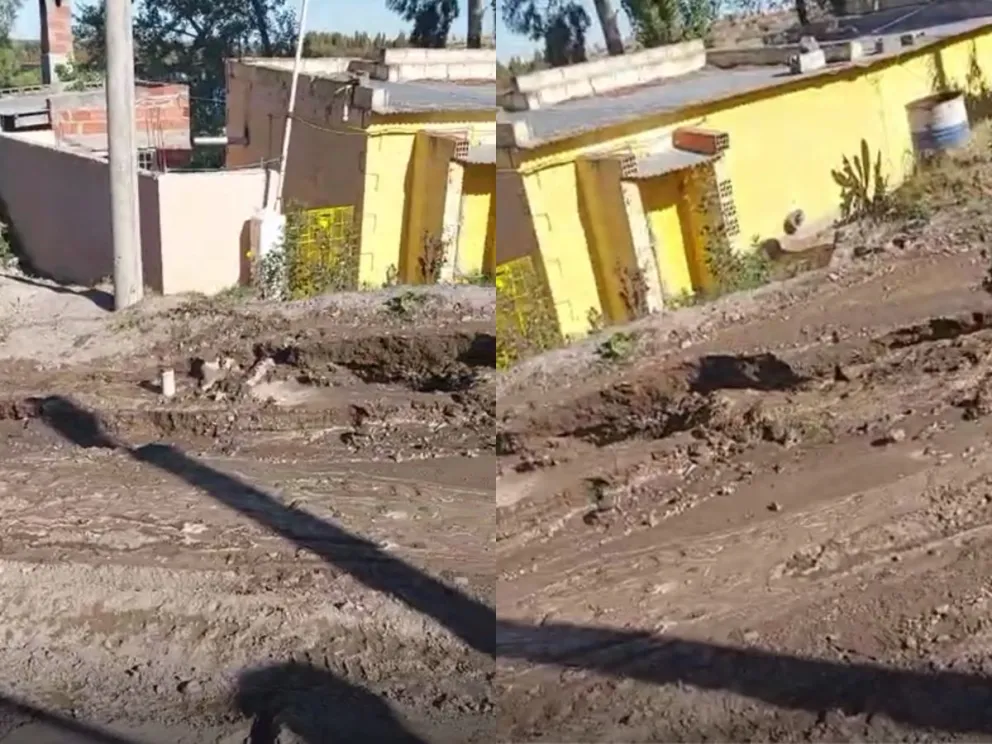 Se rompió un caño en Patagones y hay un arroyo que va al río 