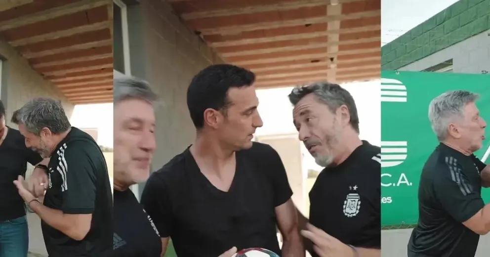 Lionel Scaloni mostró su faceta de actor: se suma a la despedida de Maxi Rodríguez