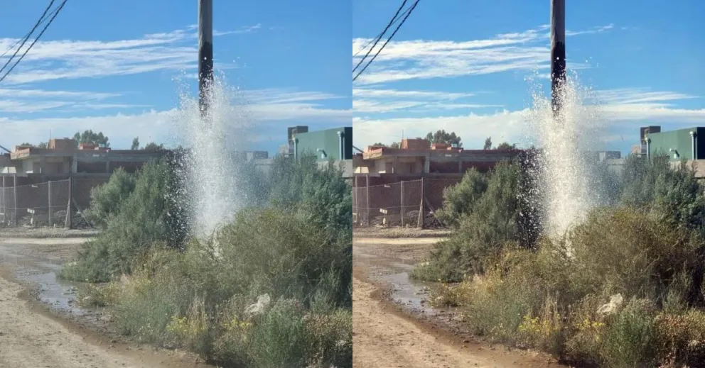 Vecinos reportaron una gran pérdida de agua en Viedma