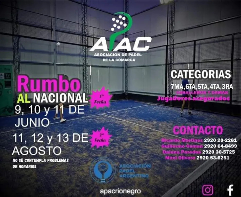 APAC prepara las fechas para clasificar al Torneo Nacional