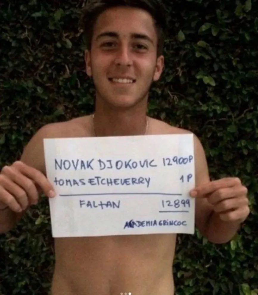 El  sueño del pibe: Tomás Etcheverry y  su partido frente a Novak Djokovic