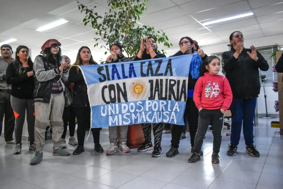 Chancheros se manifestaron en Ambiente y cuando los recibieron les dijeron: "Hay compañeros asustados"