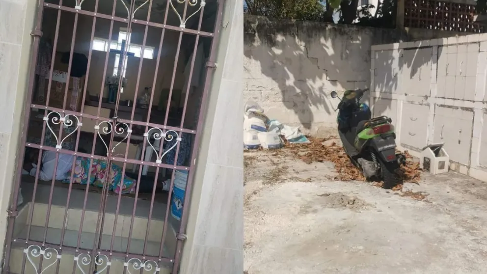 Insólito: fue al cementerio a visitar el panteón de su padre y encontró a una pareja viviendo en el lugar