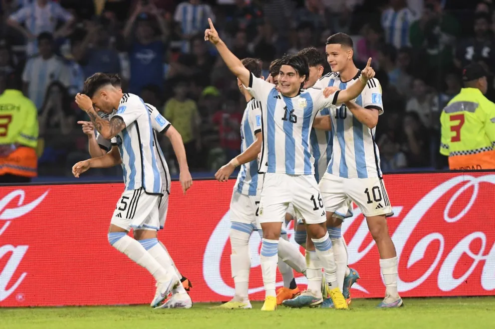 Goleada y clasificación: el Sub 20 argentino se metió en octavos de final