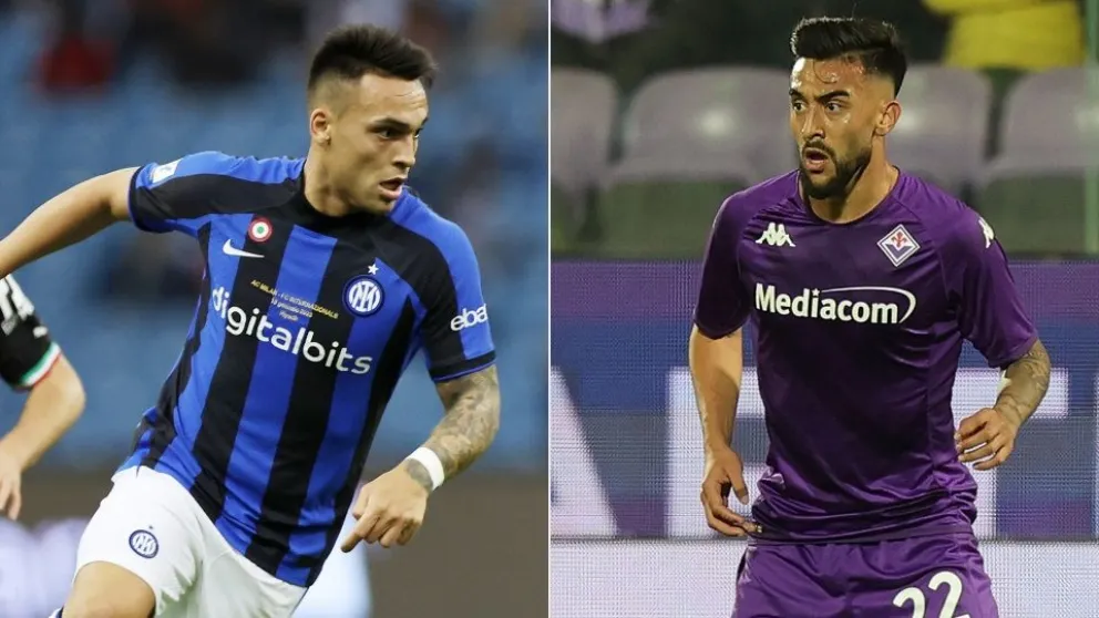 Inter y Fiorentina definen la Copa Italia con importante presencia argentina en el campo