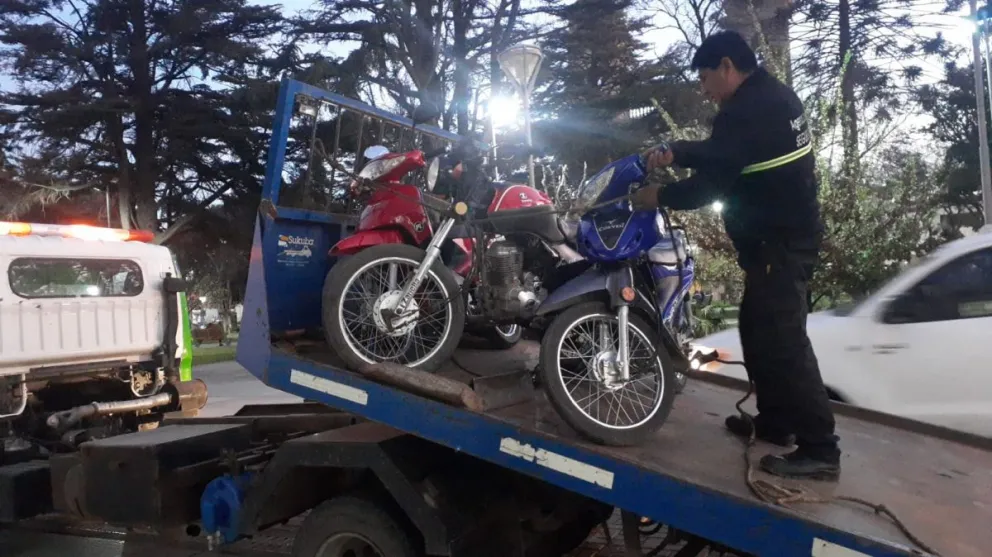 Una ola de secuestros de motos en un operativo de seguridad vial en el centro